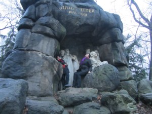 Poseurs in the grotto