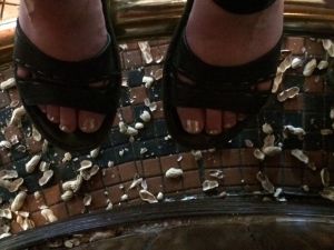 The floor at the Long Bar - so untidy! ;)