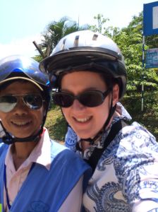 My expert motorbike driver, Dat, and me.
