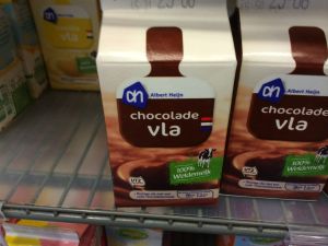 "Vla" apparently means custard. There's double-flavoured Vla as well...