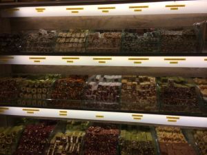 Some of the varieties of fresh honey Turkish Delight