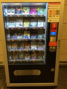 A vending machine selling books at the airport. I knew this place was awesome!!