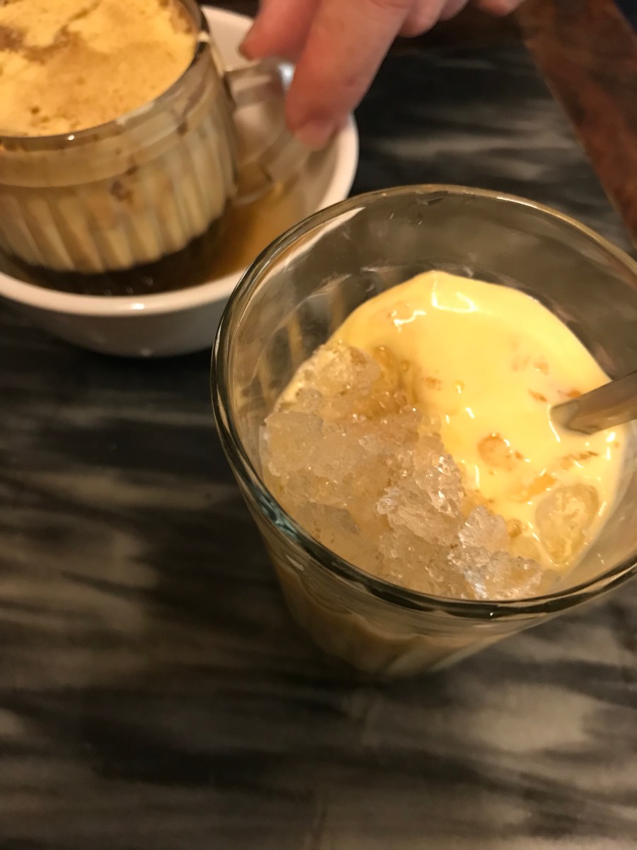 Egg coffee at Giang cafe